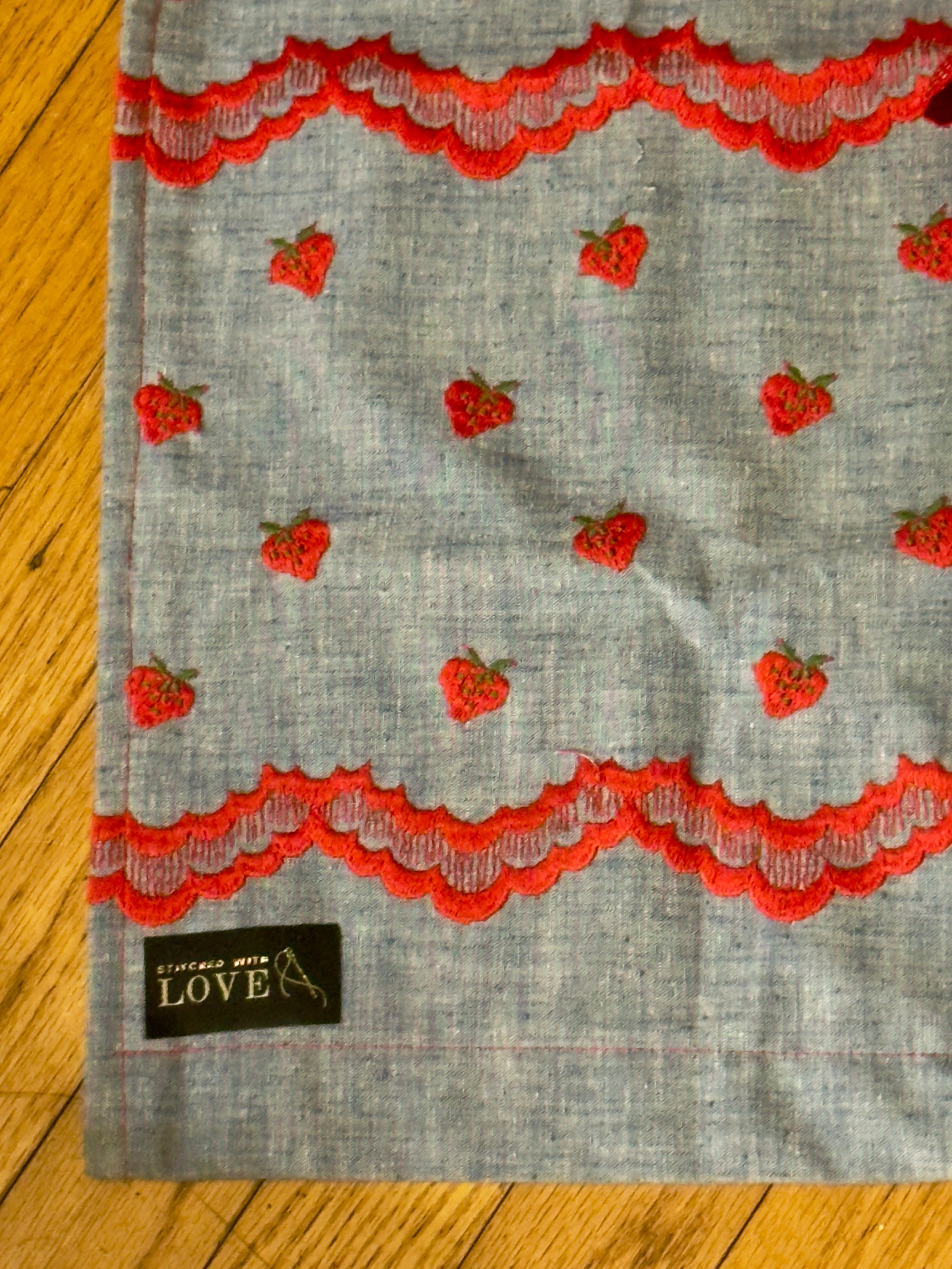 Vintage Strawberry Kitchen Apron