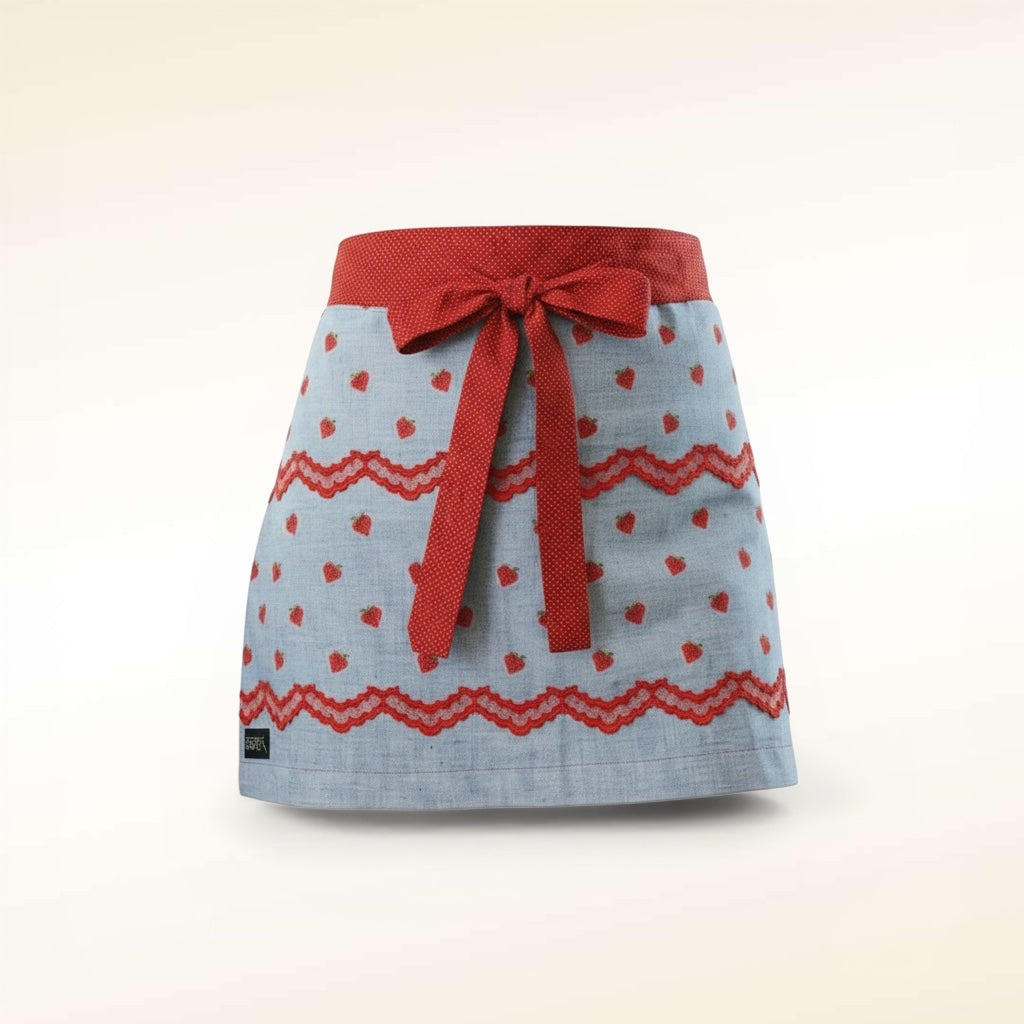 Vintage Strawberry Kitchen Apron