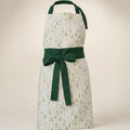 Floral Apron Green Waist Tie