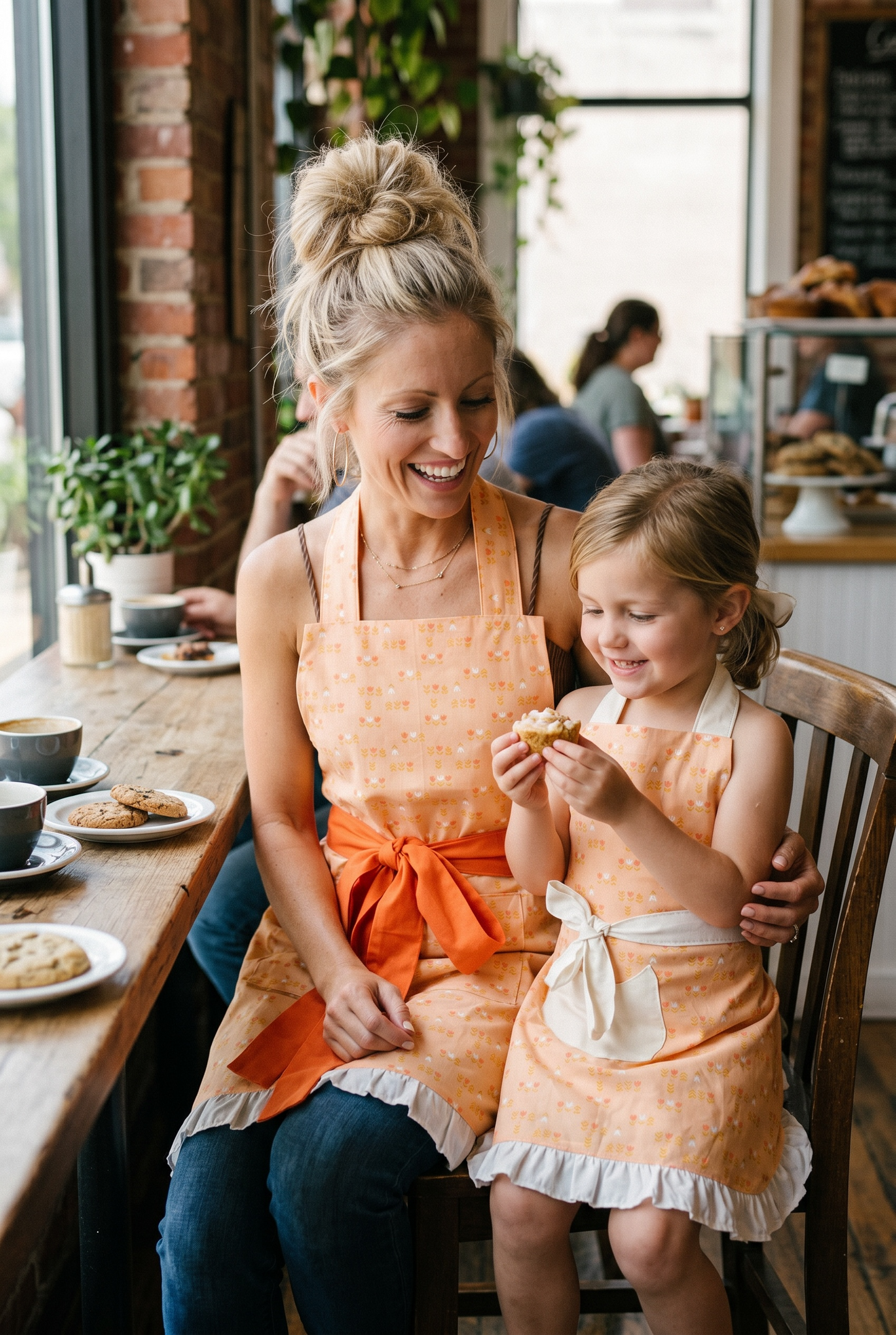 Peach Blossom Mommy & Me Aprons