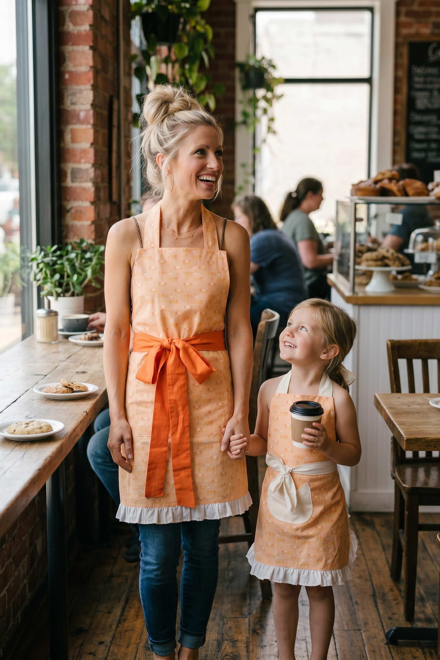 Peach Blossom Mommy & Me Aprons