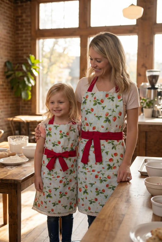 Strawberry Patch Mommy & Me Aprons